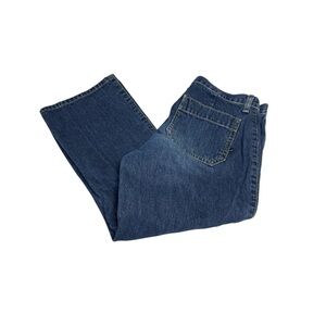 Abercrombie & Fitch Dark Blue size 4 cropped Straight Jeans no distressing